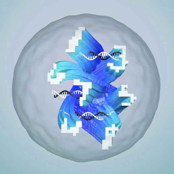 Иллюстрация искусственной нейронной сети из ДНК